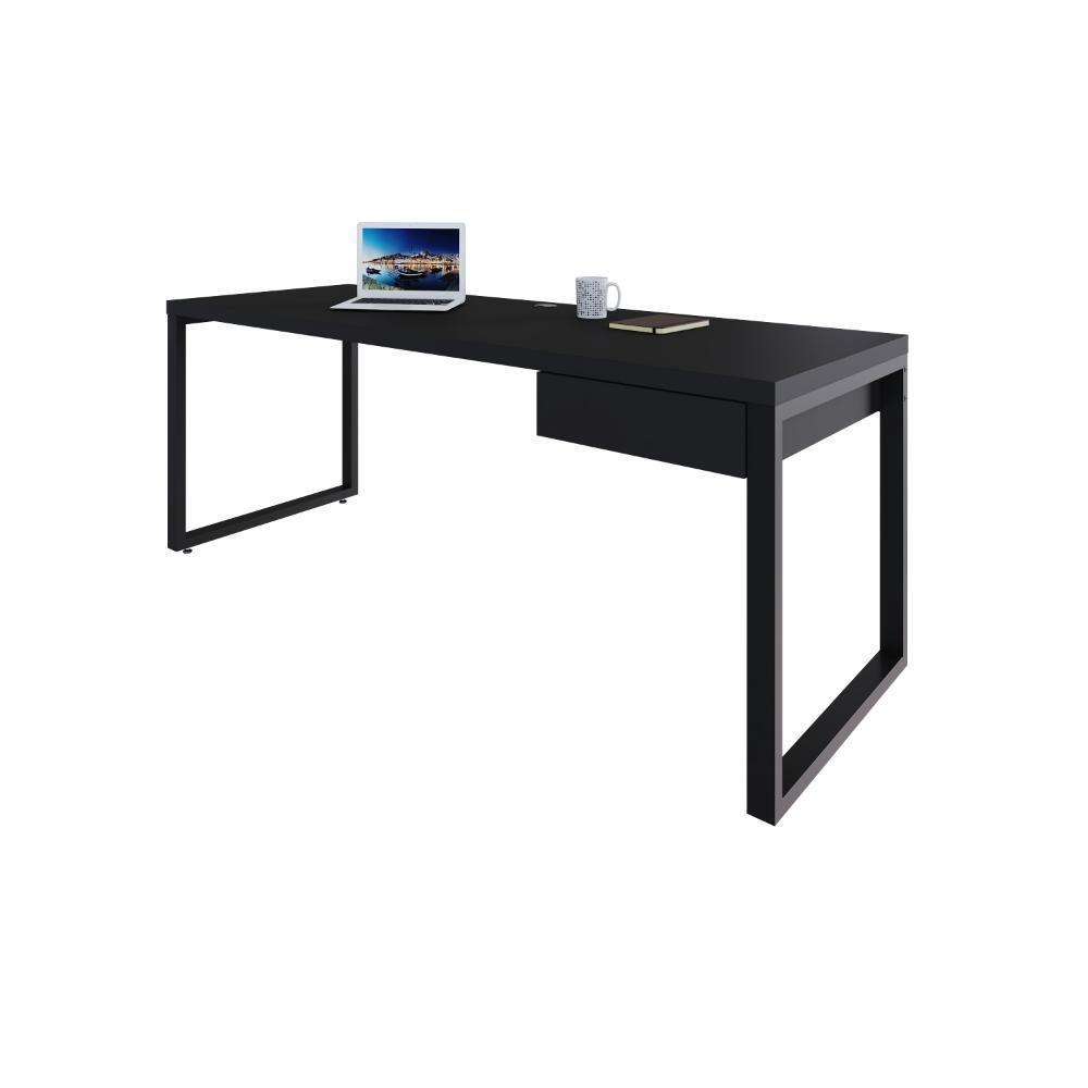 Mesa Presidente C-01 Gav. 190x70x75cm Yon Preto Tx-est.preta Preto Tx-est.preta - 5