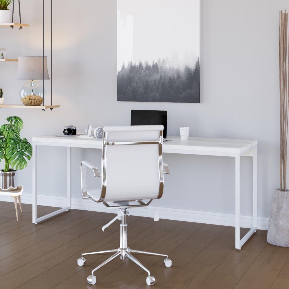 Mesa Dynamica Diretor 180x60x75cm Snow - Est.branca Snow - Est.branca - 2