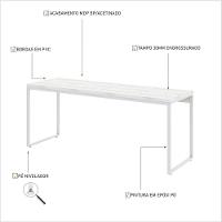 Mesa Dynamica Diretor 180x60x75cm Snow - Est.branca Snow - Est.branca - 3