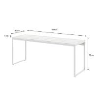 Mesa Dynamica Diretor 180x60x75cm Snow - Est.branca Snow - Est.branca - 5