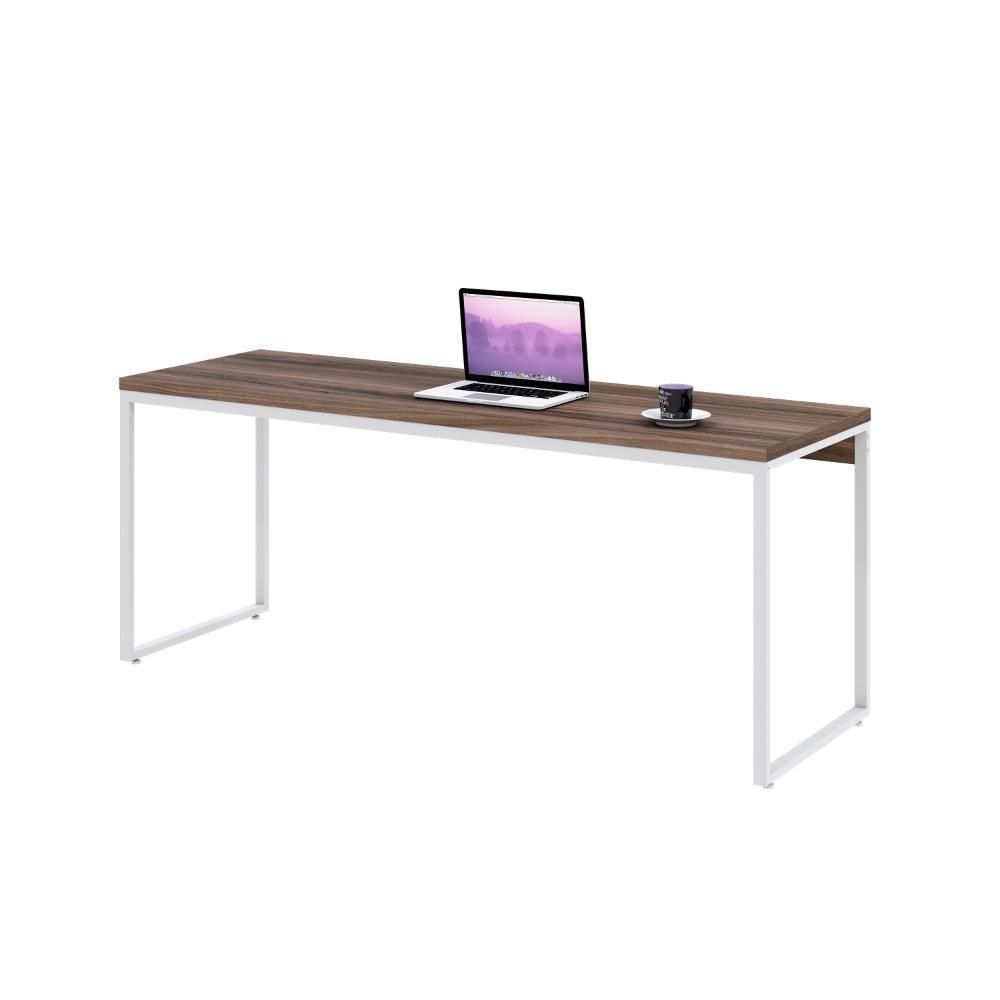 Mesa Dynamica Diretor 180x60x75cm Nogal - Est.branca Nogal - Est.branca - 2