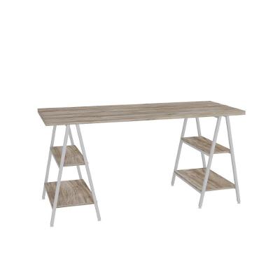 Mesa Kuadra Cavalete 150x60x75cm Carvalho - Est.branca Carvalho - Est.branca