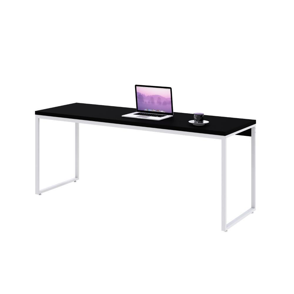 Mesa Dynamica Diretor 180x60x75cm Preto ônix - Est.branca Preto ônix - Est.branca - 4