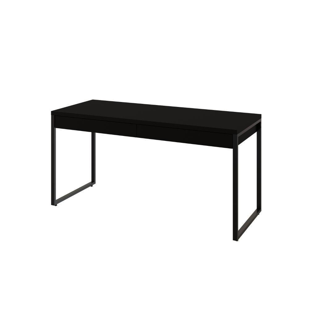 Mesa Kuadra Diretor 150x60x75cm C-02 Gavetas Preto ônix - Est.preta Preto ônix - Est.preta - 1