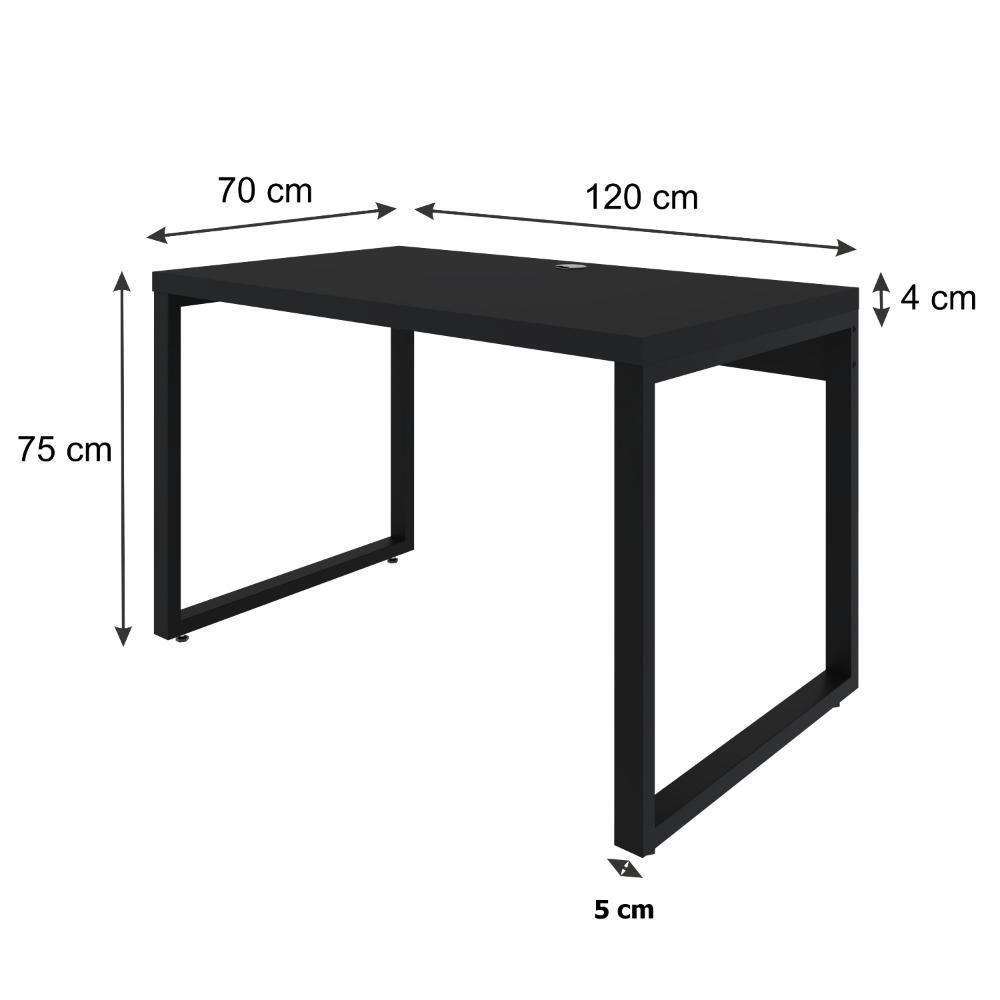 Mesa Operacional 120x70x75cm Yon Preto Tx-est.preta Preto Tx-est.preta - 7