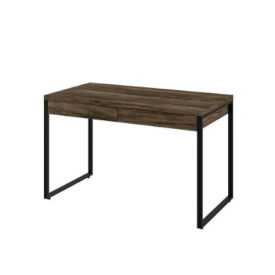 Mesa Kuadra Office 120x60x75cm C-02 Gavetas Carvalho Dark - Est.preta Carvalho Dark - Est.preta