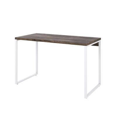 Mesa Kuadra Office 120x60x75cm Carvalho Dark - Est.branca Carvalho Dark - Est.branca