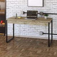 Mesa Kuadra Office 135x60x75cm C-02 Gavetas Carvalho - Est.preta Carvalho - Est.preta - 2