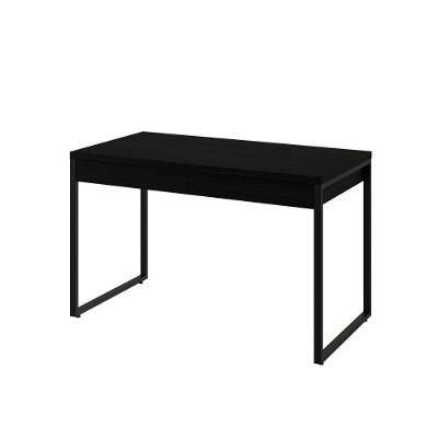Mesa Kuadra Office 120x60x75cm C-02 Gavetas Preto ônix - Est.preta Preto ônix - Est.preta