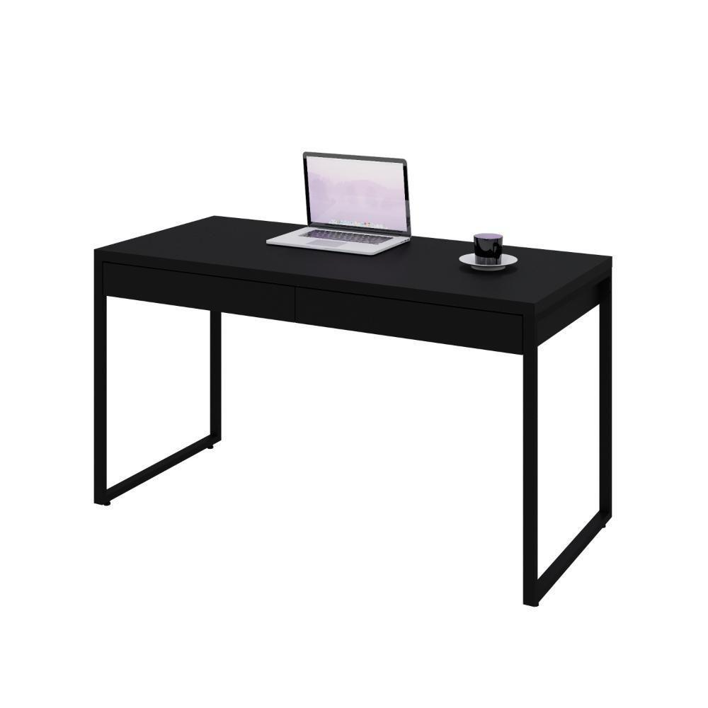 Mesa Kuadra Office 135x60x75cm C-02 Gavetas Preto ônix - Est.preta Preto ônix - Est.preta - 4