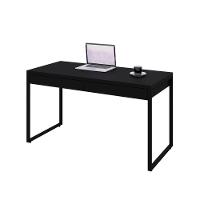 Mesa Kuadra Office 135x60x75cm C-02 Gavetas Preto ônix - Est.preta Preto ônix - Est.preta