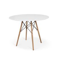 Conjunto Mesa De Jantar Redonda Eiffel Branca 100cm Com 4 Cadeiras Itália - Preto - 2