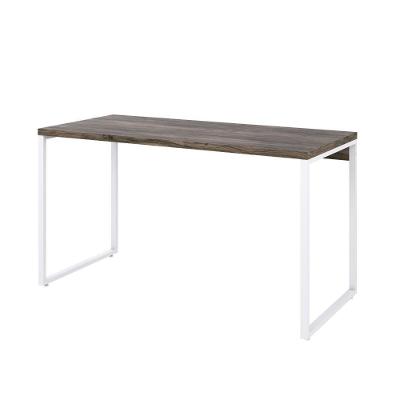Mesa Kuadra Office 135x60x75cm Carvalho Dark - Est.branca Carvalho Dark - Est.branca