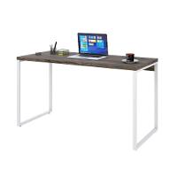 Mesa Kuadra Office 135x60x75cm Carvalho Dark - Est.branca Carvalho Dark - Est.branca