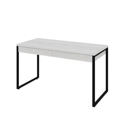Mesa Kuadra Office 135x60x75cm C-02 Gavetas Snow - Est.preta Snow - Est.preta