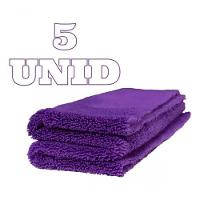 Kit 05 Microfibra Toalha Pano Flanela Zacs 40 X 40cm - 1