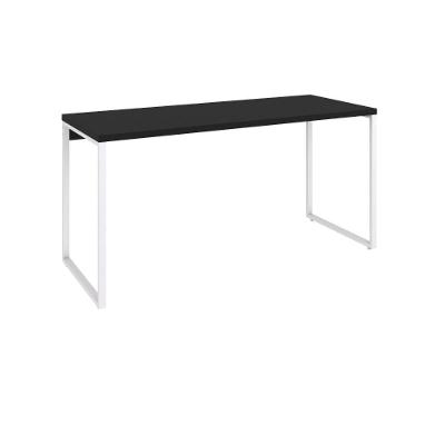 Mesa Kuadra Office 150x60x75cm Preto ônix - Est.branca Preto ônix - Est.branca