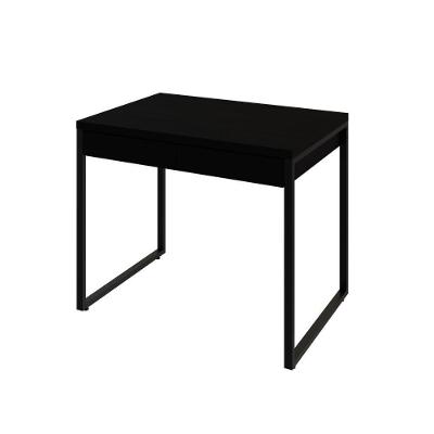 Mesa Kuadra Office 90x60x75cm C-02 Gavetas Preto ônix - Est.preta Preto ônix - Est.preta