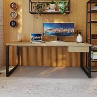 Mesa Presidente C-01 Gav. 190x70x75cm Yon Vermont Oak-est.preta Vermont Oak-est.preta