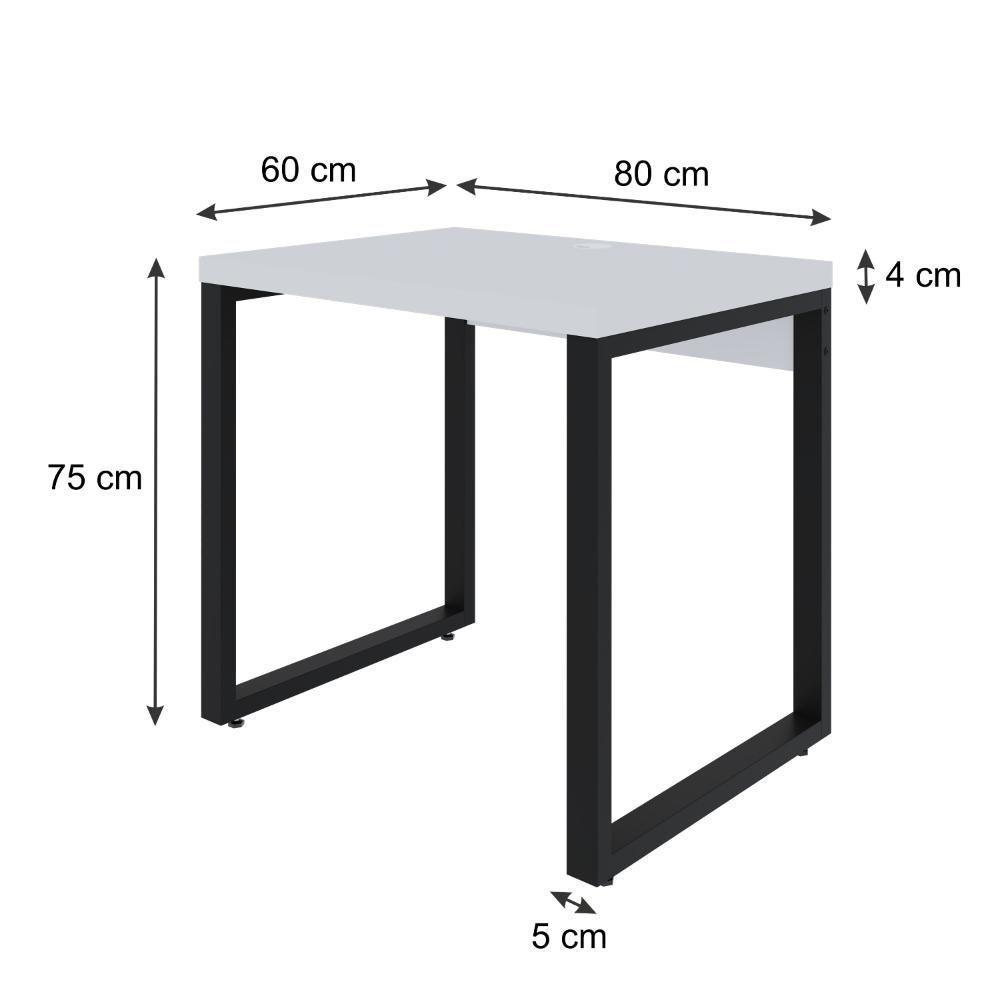 Mesa Operacional 80x60x75cm Yon Branco Tx-est.preta Branco Tx-est.preta - 7