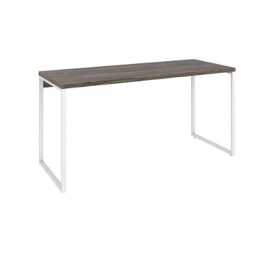 Mesa Kuadra Office 150x60x75cm Carvalho Dark - Est.branca Carvalho Dark - Est.branca