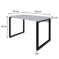 Mesa Operacional 120x70x75cm Yon Branco Tx-est.preta Branco Tx-est.preta - 3