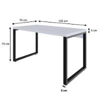 Mesa Operacional 135x70x75cm Yon Branco Tx-est.preta Branco Tx-est.preta - 7