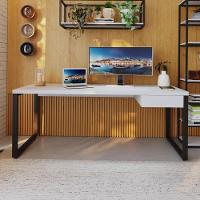 Mesa Presidente C-01 Gav. 190x70x75cm Yon Branco Tx-est.preta Branco Tx-est.preta