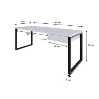 Mesa Presidente C-01 Gav. 190x70x75cm Yon Branco Tx-est.preta Branco Tx-est.preta - 7