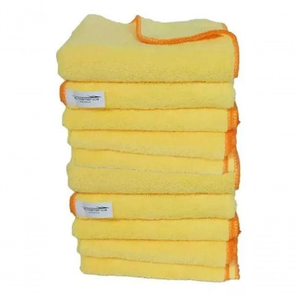 Kit Com 10 Flanela De Microfibra Autoamerica Premium 60x40 - 1