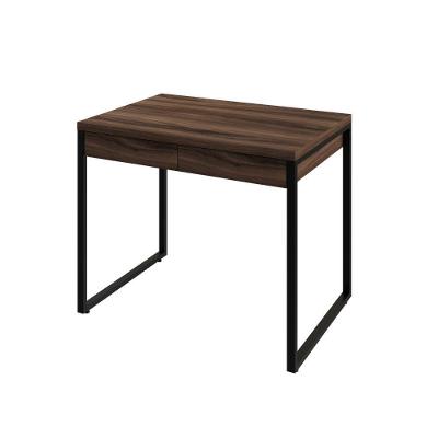 Mesa Kuadra Office 90x60x75cm C-02 Gavetas Nogal - Est.preta Nogal - Est.preta