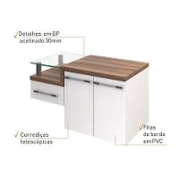 Gabinete Para Banheiro Com Espelheira Legno 830 Sem Cuba Branco Chess C-nogal