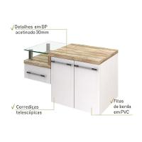 Gabinete Para Banheiro Com Espelheira Legno 830 Sem Cuba Branco Chess C-carvalho