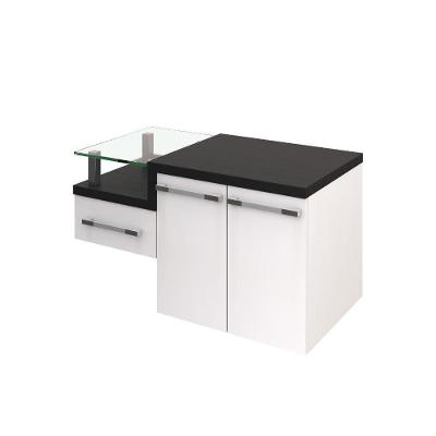 Gabinete Para Banheiro Com Espelheira Legno 830 Sem Cuba Branco Chess C-preto ônix