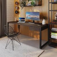 Mesa Presidente C-01 Gav. 190x70x75cm Yon Terracota-est.preta Terracota-est.preta - 2