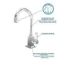 Torneira De Mesa Classic Luxo 1-4 De Volta 1195 C70 Cromado - 4