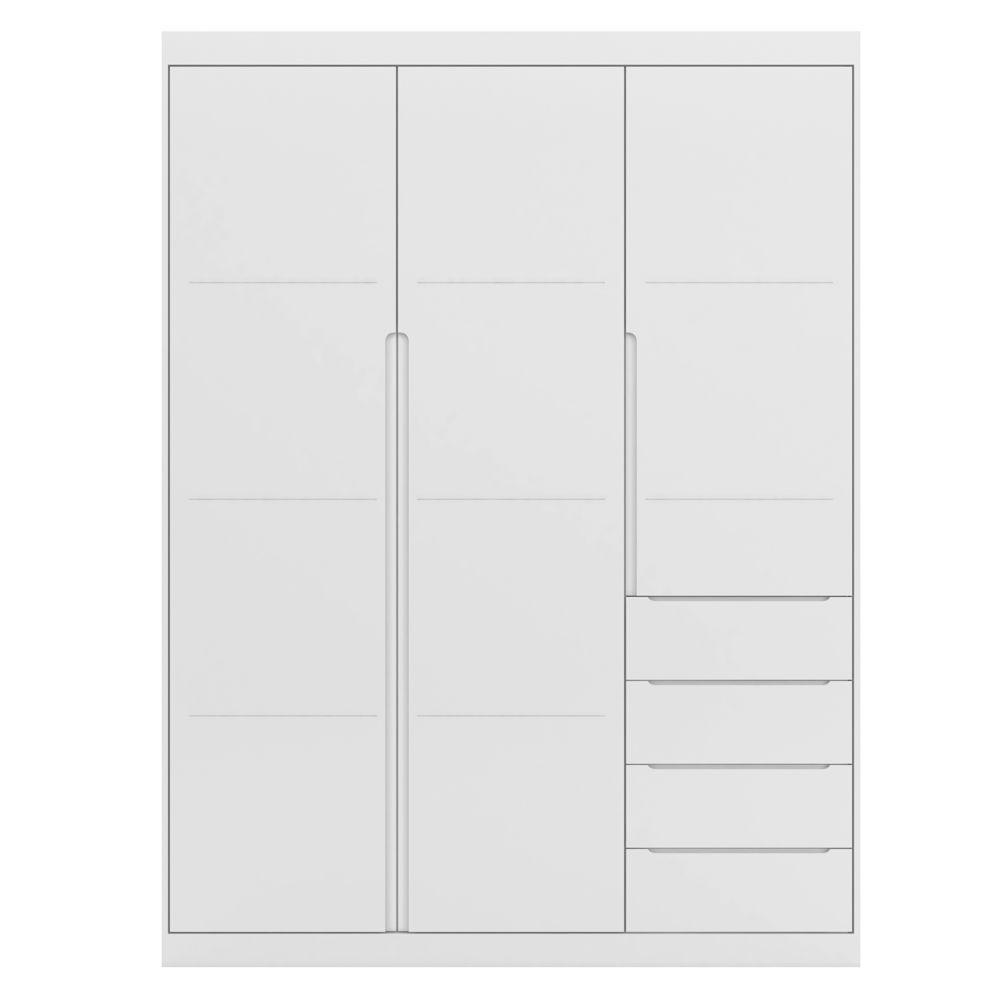 Guarda Roupa Infantil 3 Portas 4 Gavetas Lua P04 Branco - Mpozenato - 2
