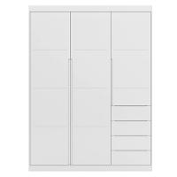 Guarda Roupa Infantil 3 Portas 4 Gavetas Lua P04 Branco - Mpozenato
