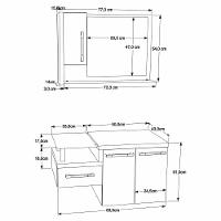 Gabinete Para Banheiro Com Espelheira Legno 830 Sem Cuba Branco Chess C-snow - 3