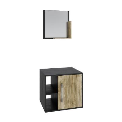 Conjunto Balcão E Espelheira Soft 500 Perffect Acetinado Preto ônix C-carvalho