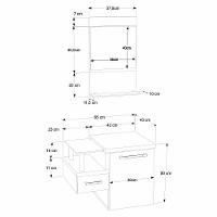 Gabinete Para Banheiro C-cuba L34 E Espelheira Legno 631 Branco Chess C-carvalho - 2