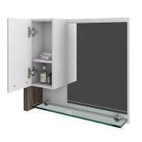 Gabinete Para Banheiro C-cuba Q355 E Espelheira Legno 650 Branco Chess C-carvalho Dark - 7