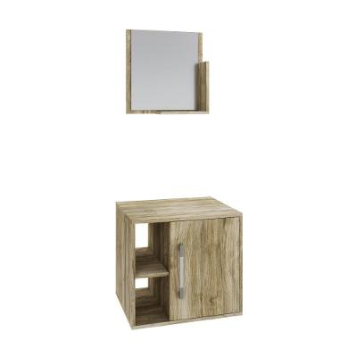 Conjunto Balcão E Espelheira Soft 500 Perffect Acetinado Carvalho