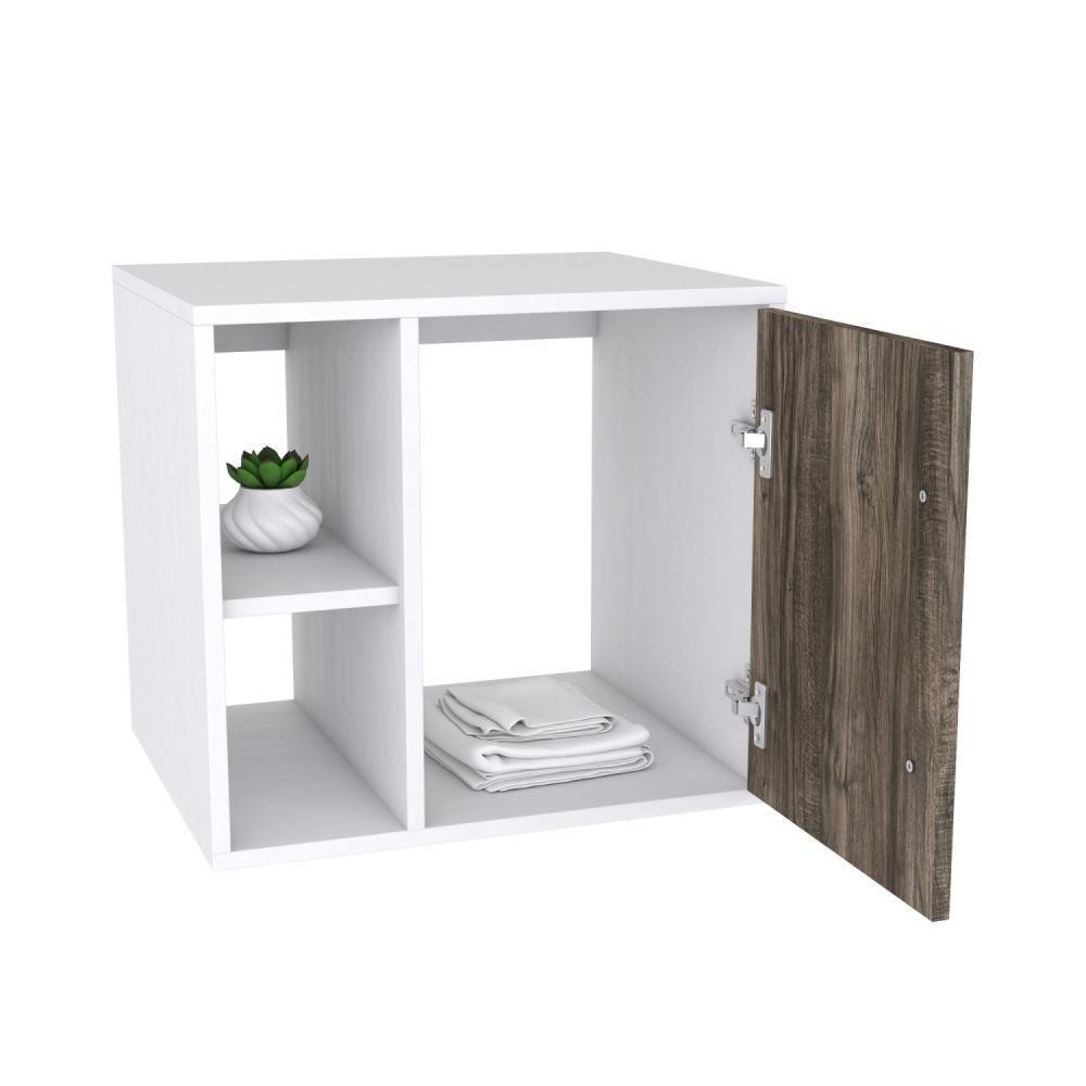 Conjunto Balcão C-cuba L38 E Espelheira Soft 500 Branco Chess C-carvalho Branco Chess C-carvalho Dark - 5