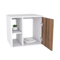 Conjunto Balcão C-cuba L38 E Espelheira Soft 500 Branco Chess C-carvalho Dark Branco Chess C-nogal - 3