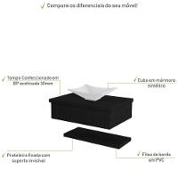 Conjunto Bancada C-cuba L30 E Prateleira Metrópole 605 Nogal Preto ônix