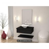 Conjunto Bancada C-cuba L30 E Prateleira Metrópole 605 Nogal Preto ônix - 5