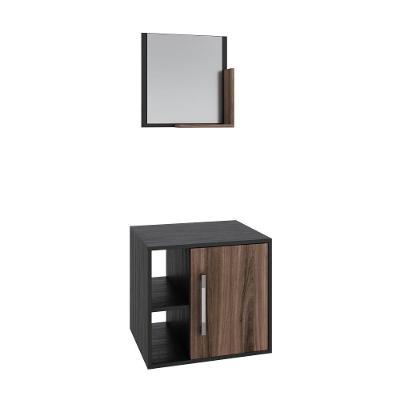 Conjunto Balcão E Espelheira Soft 500 Perffect Acetinado Preto ônix C-nogal