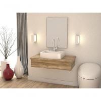 Conjunto Bancada C-cuba Aria 41 E Espelheira Metrópole 801 Branco Chess Carvalho - 3