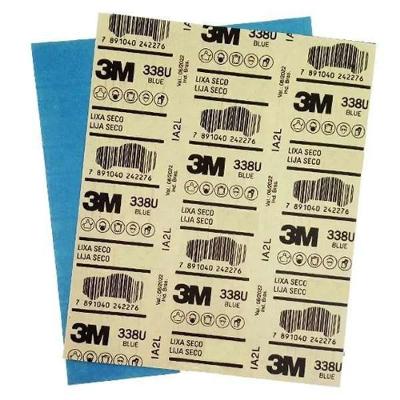 Kit 50 Lixa Seco Blue 80 - 3m 338u